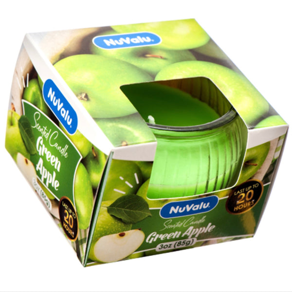 Nuvalu Candle Tumbler Green Apple Scent 3 oz