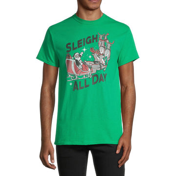 MEN'S SLEIGH ALL DAY HOLIDAY GRAPHIC TEE T-SHIRT