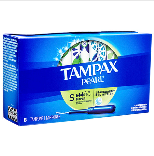 Tampax Pearl Tampons Super Unscented 8 ct