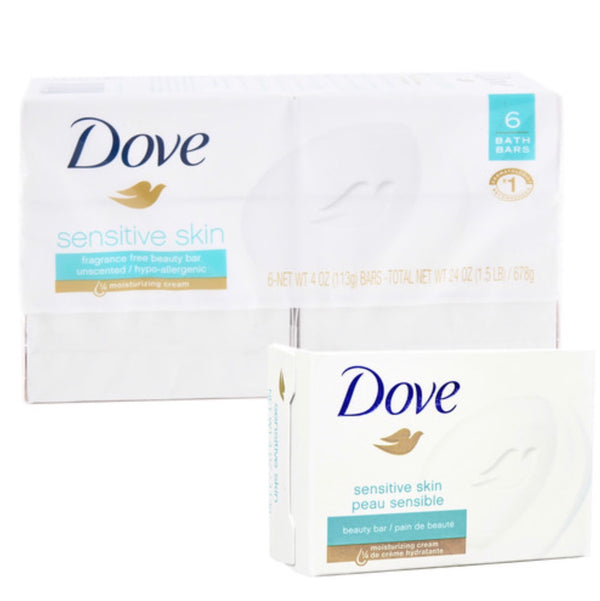 Dove Sensitive Skin Bar Soap 6 Pk 4 oz