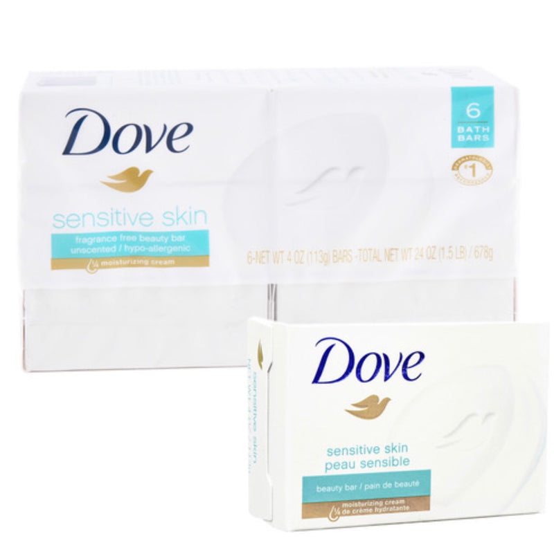 Dove Sensitive Skin Bar Soap 6 Pk 4 oz