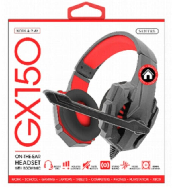 Sentry-GX150 Gaming Headset for PS4/XBOX1/PC/MAC (Red)
