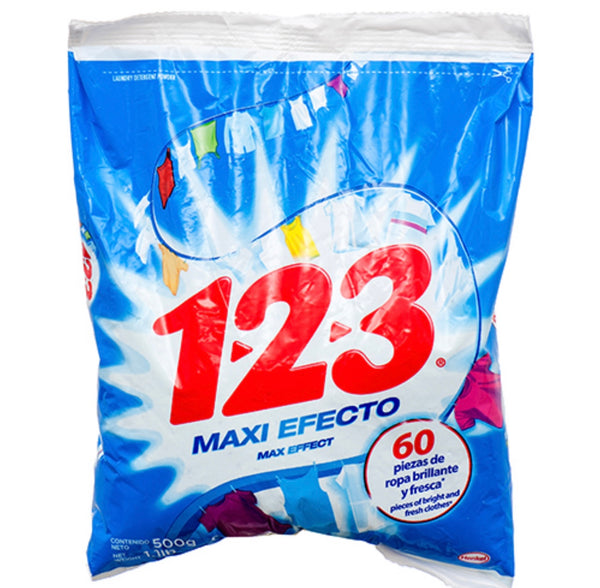 123 Powder Detergent Fresca Blancura Scent 500 Gram