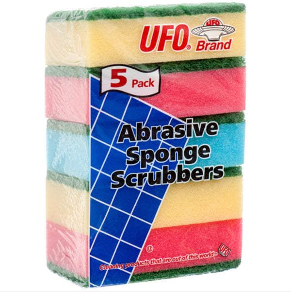 UFO Scrubber Abrasive Sponges 5 Pk