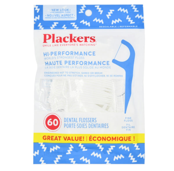 Plackers Hi-Performance Dental Flossers (60 Ct)
