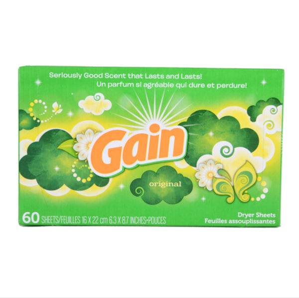 Gain Fabric Dryer Sheet Original Scent 60 ct