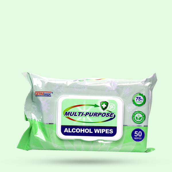 GERMisept Sterilization Hospital Grade Multi-Purpose 75% Alcohol Wipes 50 ct