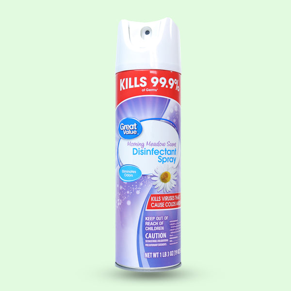 Great Value Disinfectant Morning Meadow Scent Spray 19 oz