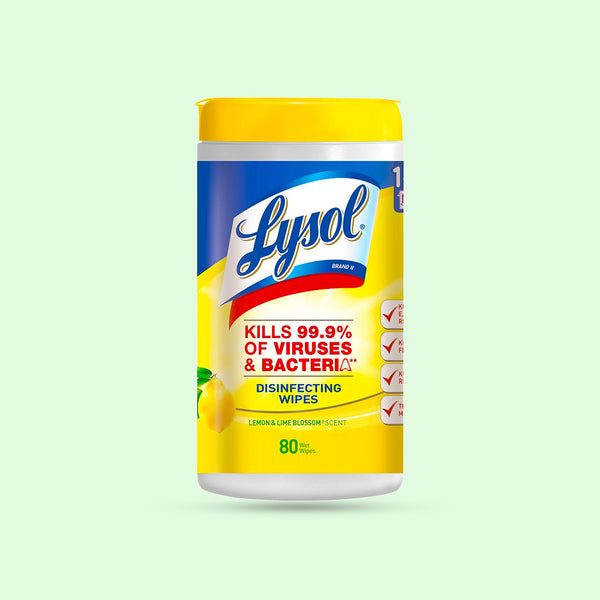 Lysol Wipes (Lemon Scent) 80 Wipes
