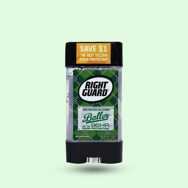 Right Guard Best Dressed Antiperspirant Deodorant Gel, Baller, 4 oz