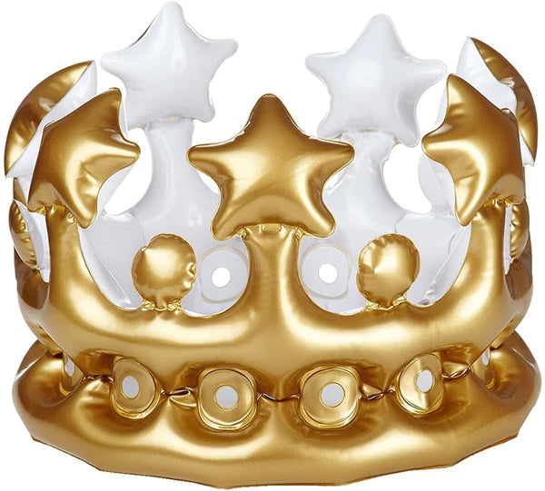 METALLIC GOLD INFLATABLE CROWN - LOOT CRATE EXCLUSIVE